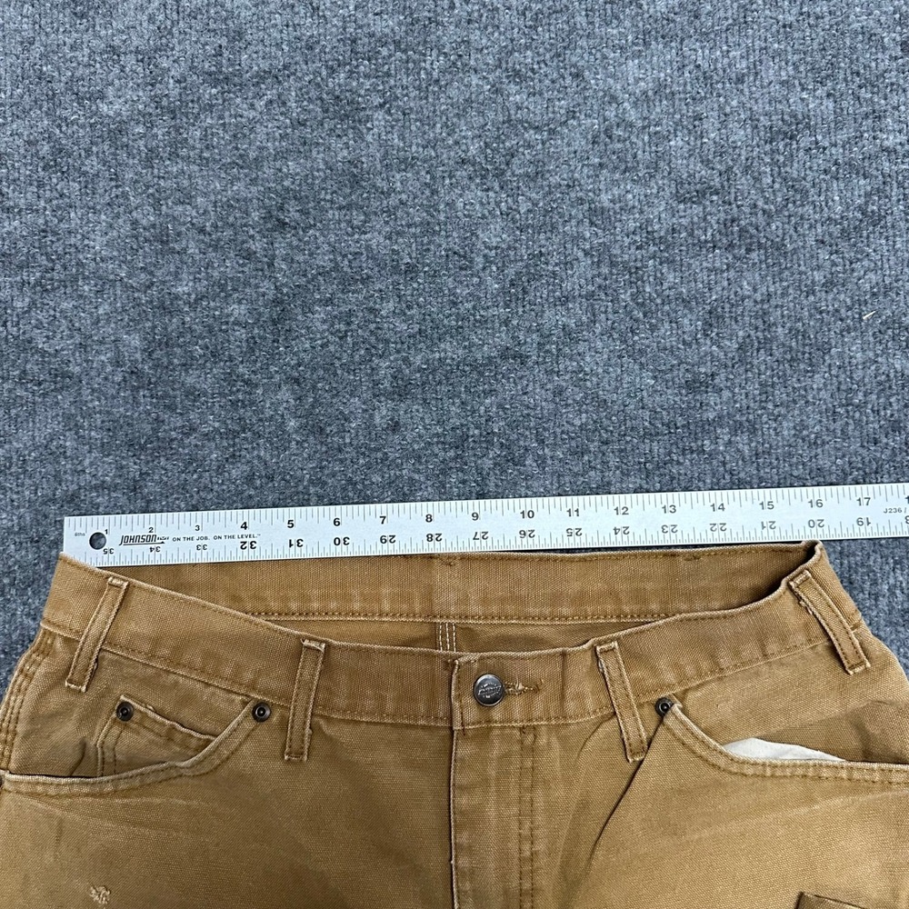 Dickies Carpenter Pants Mens Size 34x34 Brown Duck Canvas Relaxed Workwear - Picture 7 of 9